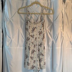 Hollister Floral Spaghetti Strap Romper